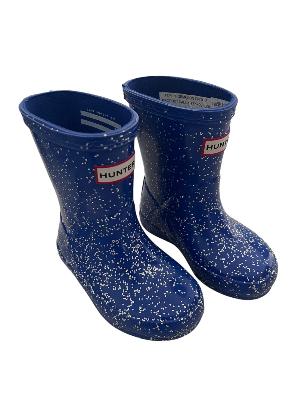 Hunter Kids Blue Speckle Rain Boots